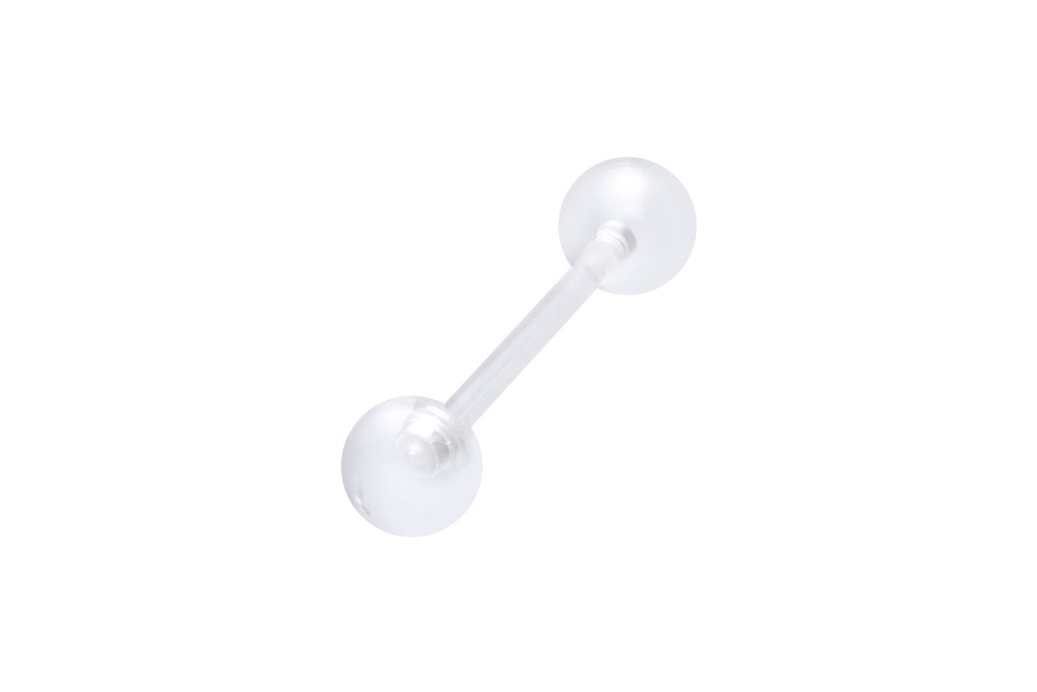 Acryl Barbell Piercing flexibel UNIFARBEN